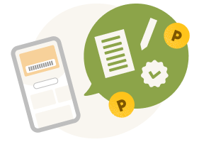 アプリでしか手に入らない特別なポイントのイラスト